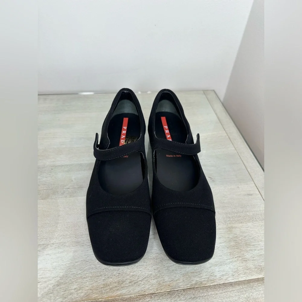 Prada Women's Black Mary Jane sport shoes - Picture 5 of 11